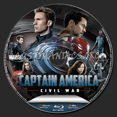 Captain America: Civil War blu-ray label