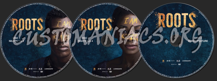 Roots Season 1 dvd label