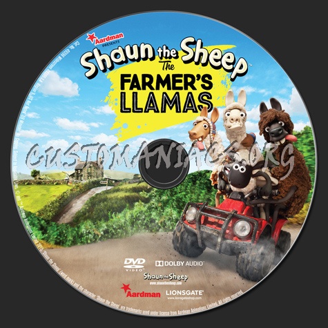 Shaun the Sheep The Farmer's Llamas dvd label