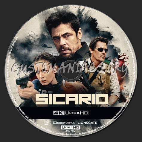 Sicario 4K blu-ray label