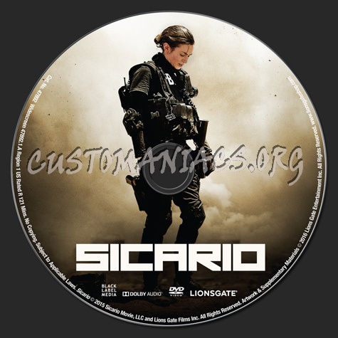 Sicario dvd label