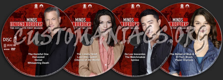 Criminal Minds: Beyond Borders - Season 1 dvd label