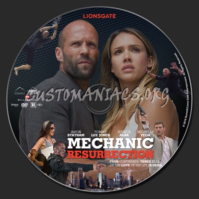 Mechanic: Resurrection dvd label