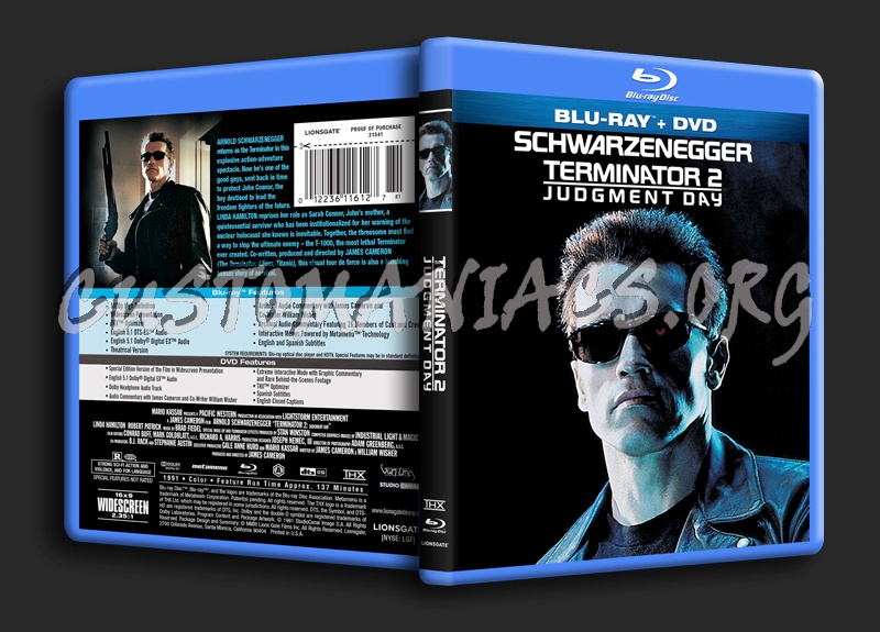 Terminator 2 Judgment Day blu-ray cover