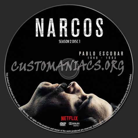 Narcos Season 2 dvd label
