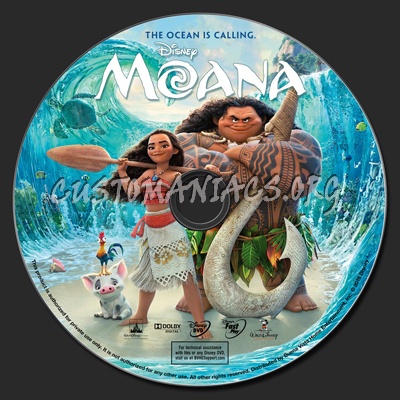 Moana dvd label