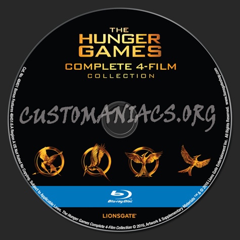 The Hunger Games Complete 4-film Collection blu-ray label