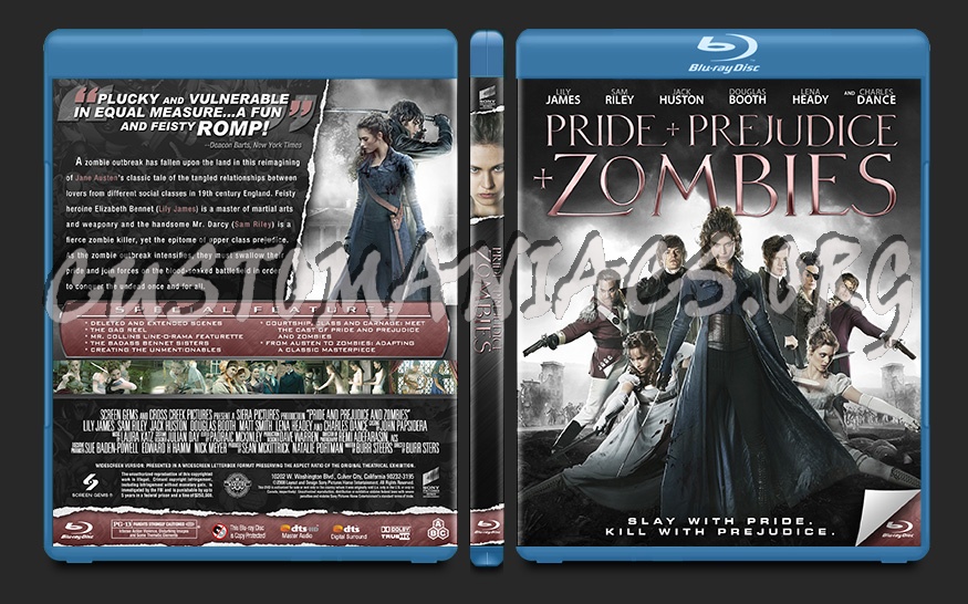 Pride and Prejudice and Zombies blu-ray cover