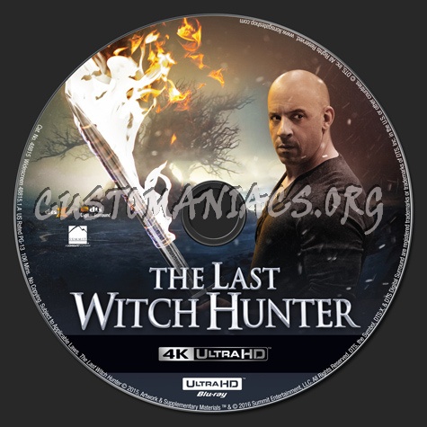 The Last Witch Hunter 4K blu-ray label