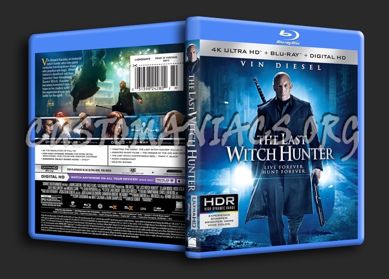 The Last Witch Hunter 4K blu-ray cover