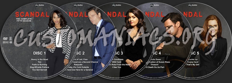 Scandal - Season 5 dvd label