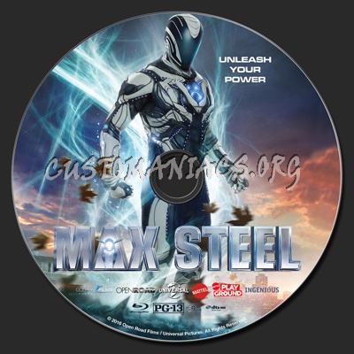 Max Steel (2016) blu-ray label