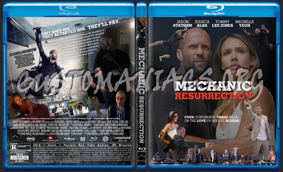 Mechanic: Resurrection dvd cover