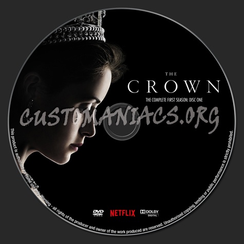The Crown Season 1 dvd label