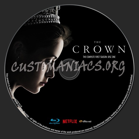 The Crown Season 1 blu-ray label