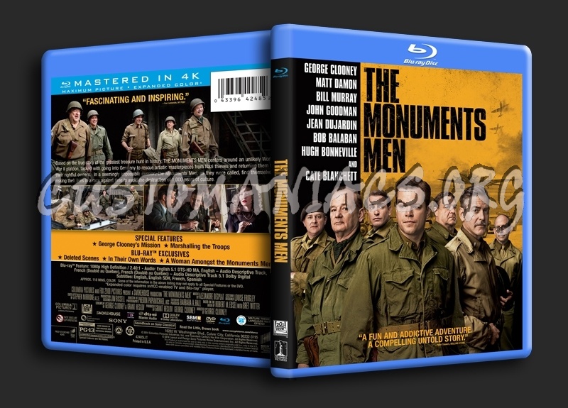 The Monuments Men blu-ray cover