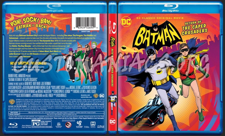 Batman: Return of the Caped Crusaders blu-ray cover