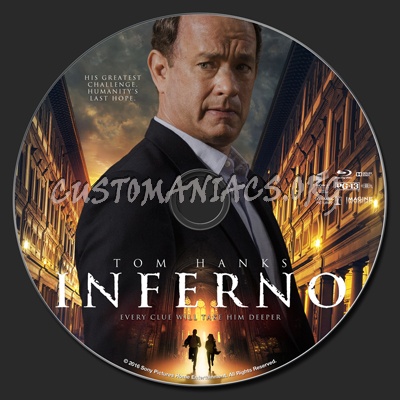 Inferno (2016) blu-ray label