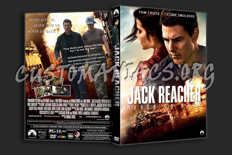 Jack Reacher Never Go Back dvd cover