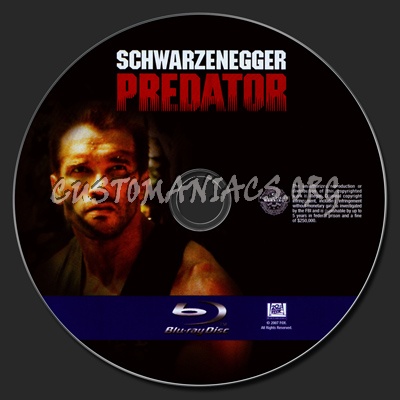 Predator blu-ray label