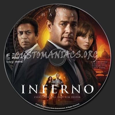 Inferno (2016) blu-ray label