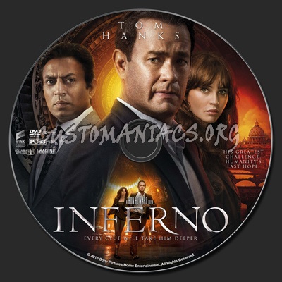 Inferno (2016) dvd label