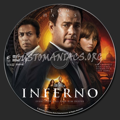 Inferno (2016) dvd label