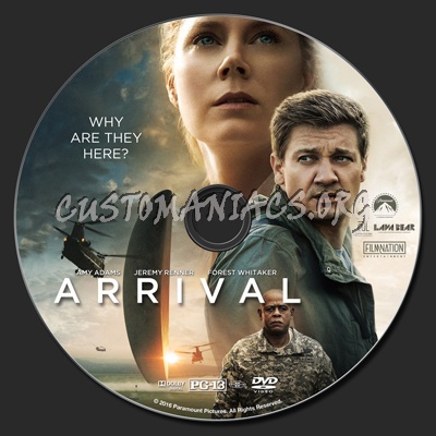 Arrival (2016) dvd label