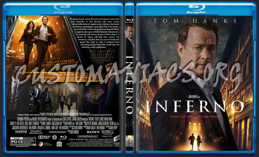 Inferno (2016) dvd cover