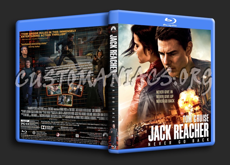 Jack Reacher: Never Go Back (aka Jack Reacher 2) dvd cover