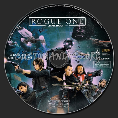 Rogue One: A Star Wars Story blu-ray label