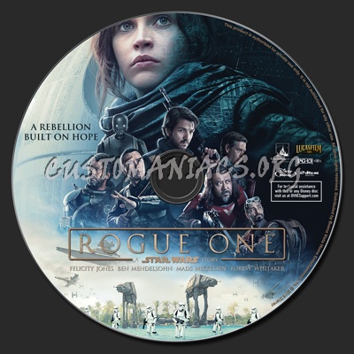 Rogue One: A Star Wars Story blu-ray label