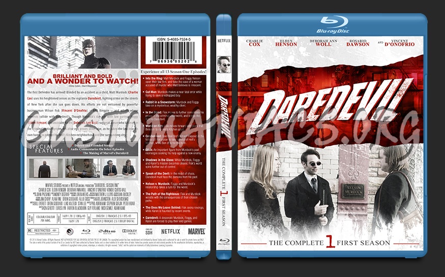 Daredevil Season 1 blu-ray cover