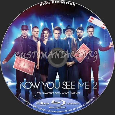 Now You See Me 2 blu-ray label