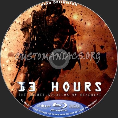 13 Hours: The Secret Soldiers Of Benghazi blu-ray label