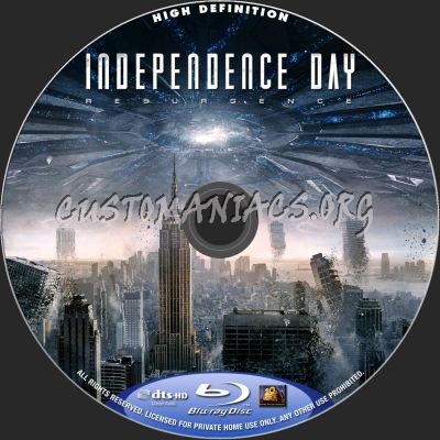 Independence Day: Resurgence blu-ray label