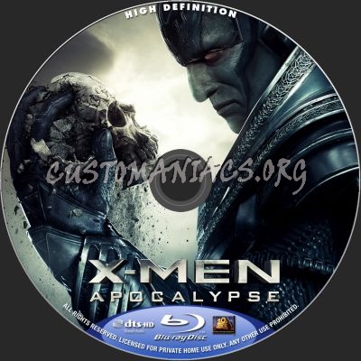 X-Men: Apocalypse blu-ray label