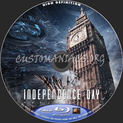 Independence Day: Resurgence blu-ray label