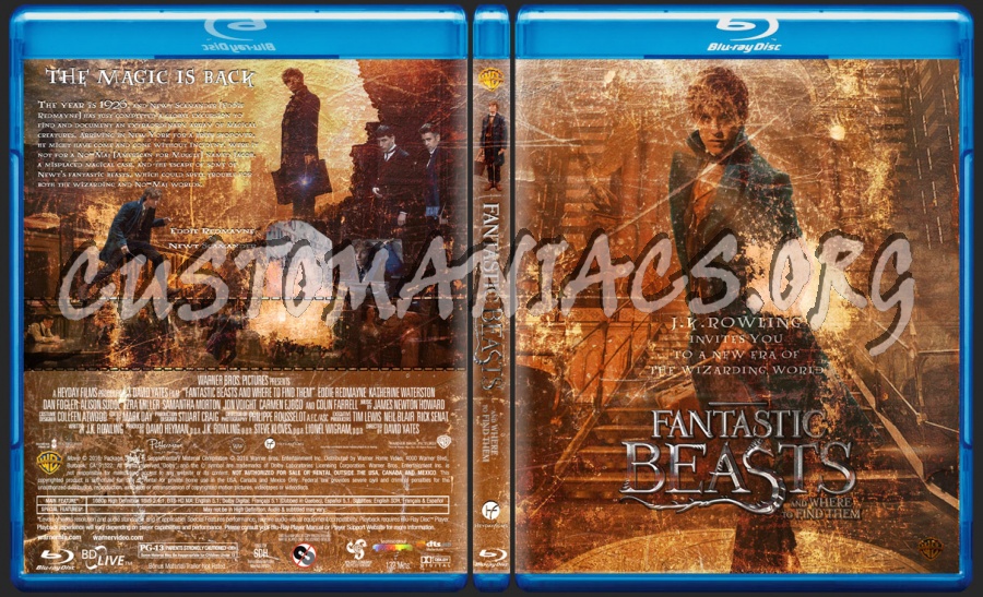 Fantastic Beasts And Where To Find Them blu-ray cover