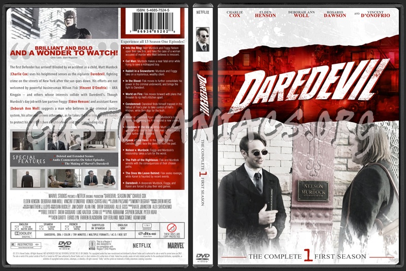 Daredevil Season 1 dvd cover