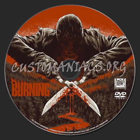 The Burning dvd label