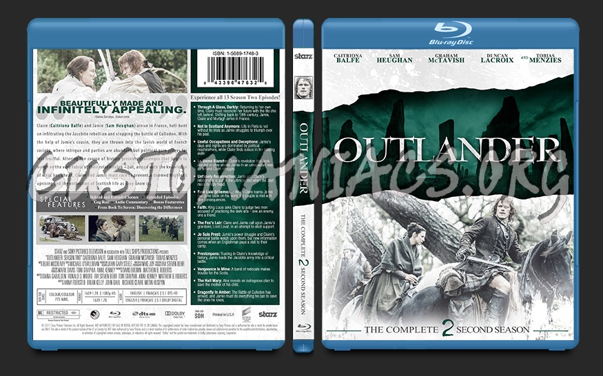 Outlander Season 2 blu-ray cover