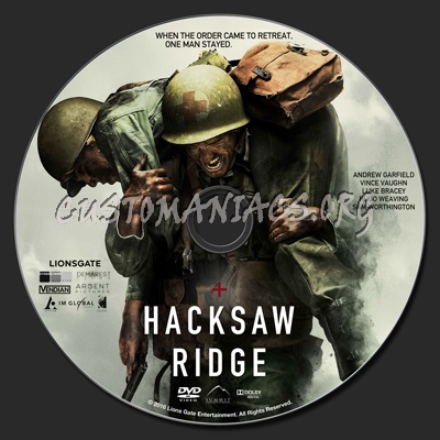 Hacksaw Ridge dvd label