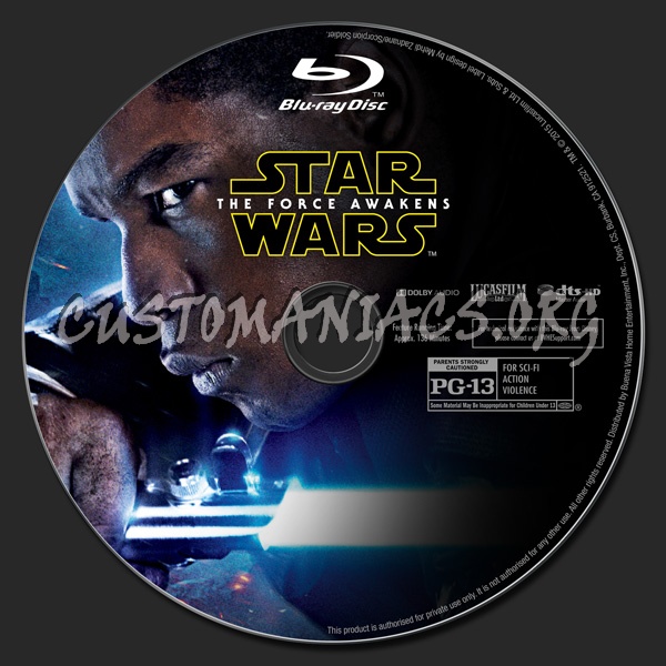 Star Wars: The Force Awakens (2D/3D/4K) blu-ray label