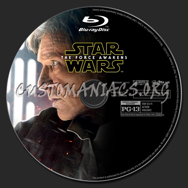 Star Wars: The Force Awakens (2D/3D/4K) blu-ray label