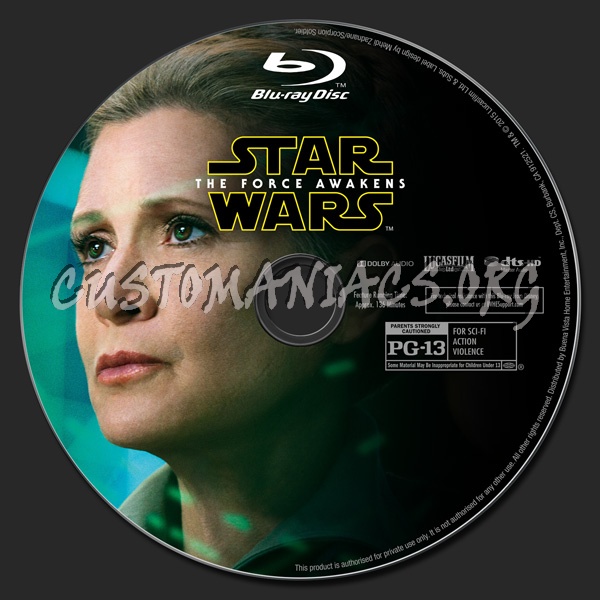 Star Wars: The Force Awakens (2D/3D/4K) blu-ray label