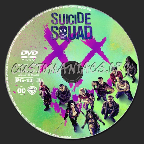 Suicide Squad dvd label