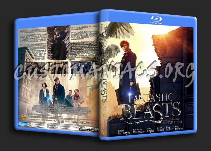 Fantastic Beasts and Where to Find Them (2016) blu-ray cover