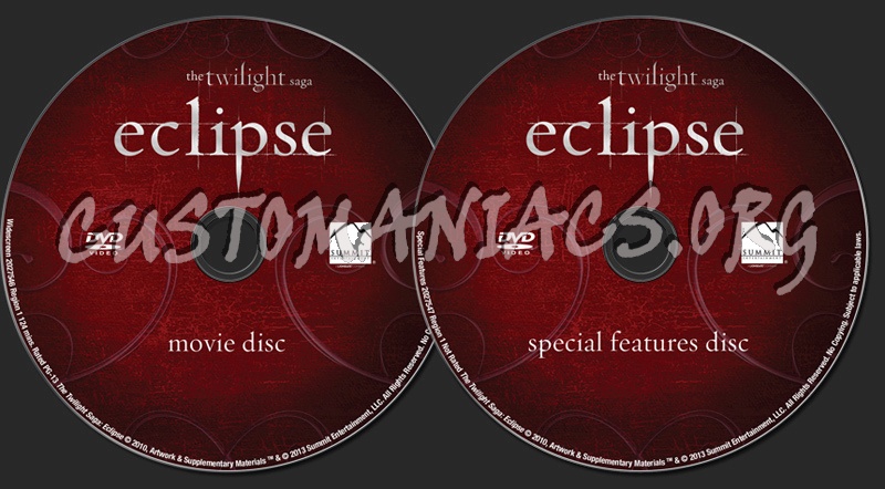 The Twilight Saga Eclipse dvd label