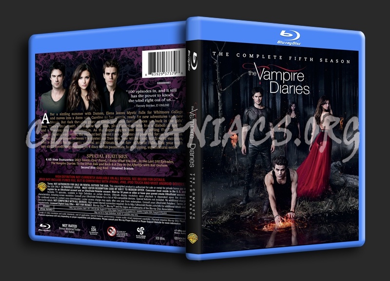 The Vampire Diaries Season 5 blu-ray cover